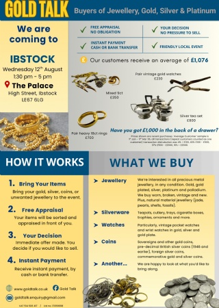 Gold Talk Valuation Event at The Palace Ibstock