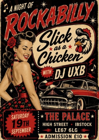 Rockabilly Night - Slick As A Chicken at The Palace Ibstock