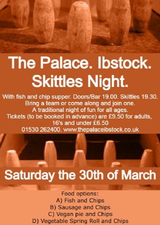 Skittles Night at The Palace Ibstock
